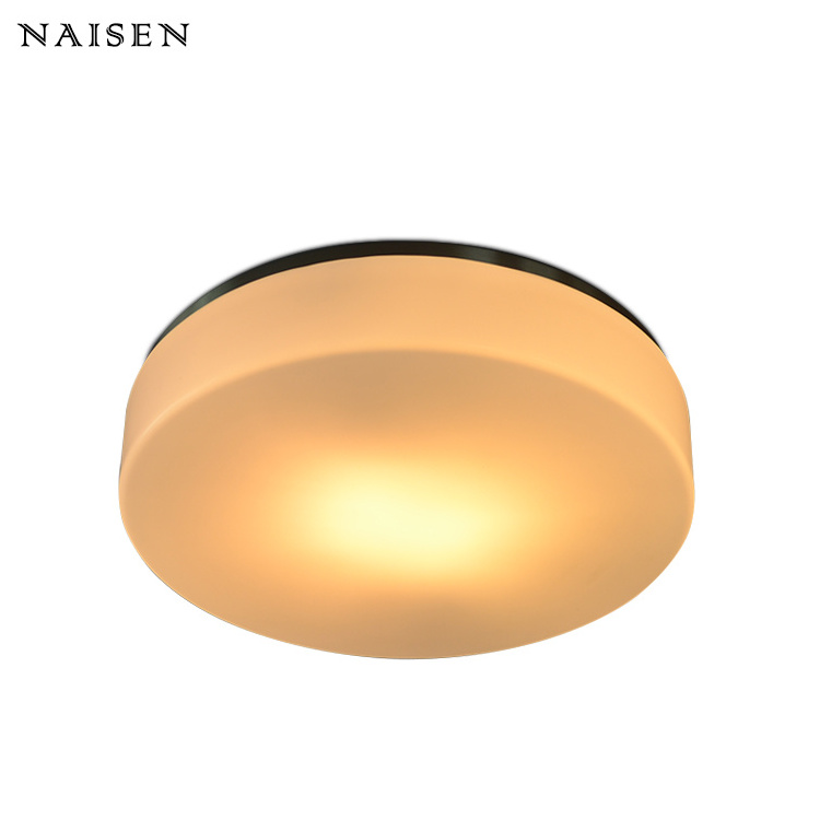 semi-flush Glass shade design home decorative hanging  LED acrylic  Surface Mounted ceiling lamp  round lights