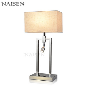 led hotel table lamp usb charger energe saving bulb usa  modern restaurant deco light european desk reading lighting