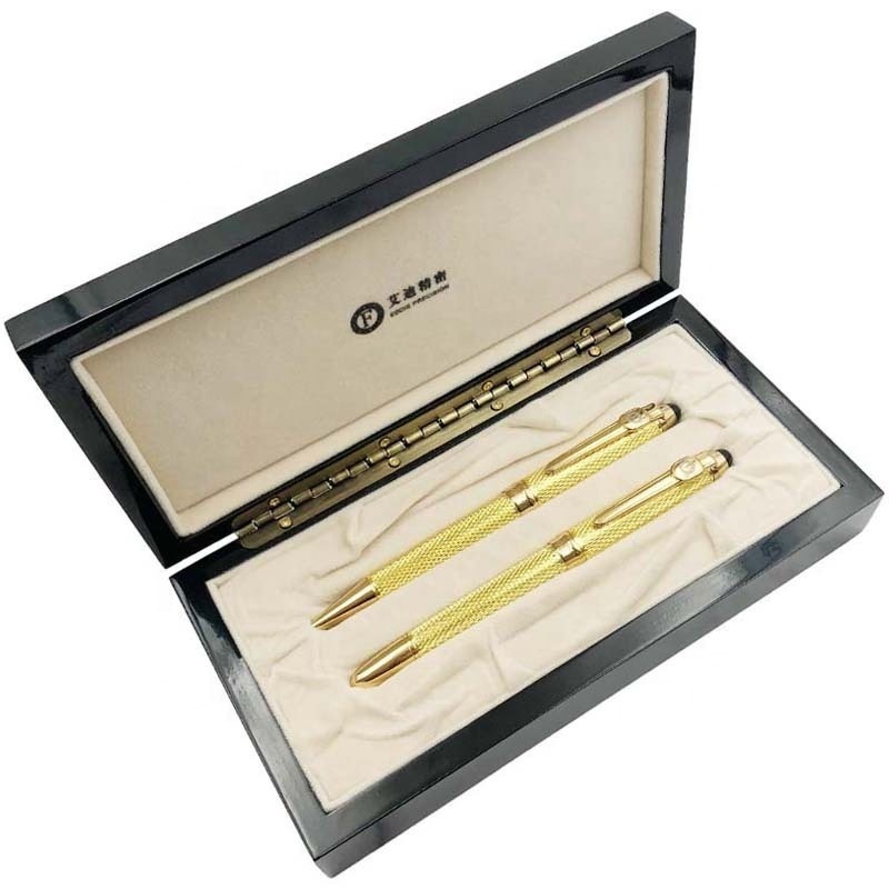 Custom Logo Luxury Mdf Paint Box Pen Storage Boxes Empty Wooden Premium Pen Box