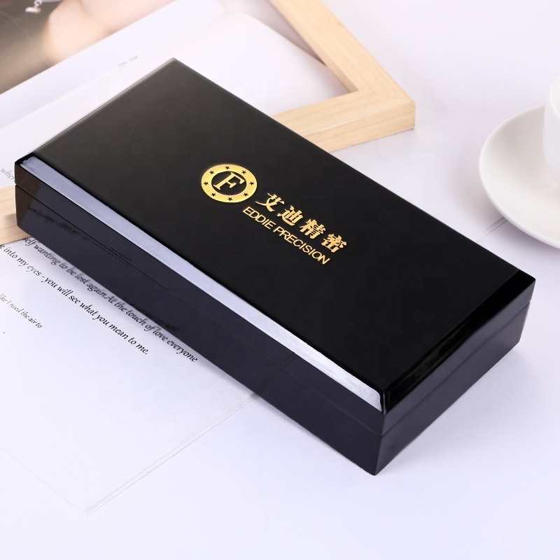 Custom Logo Luxury Mdf Paint Box Pen Storage Boxes Empty Wooden Premium Pen Box