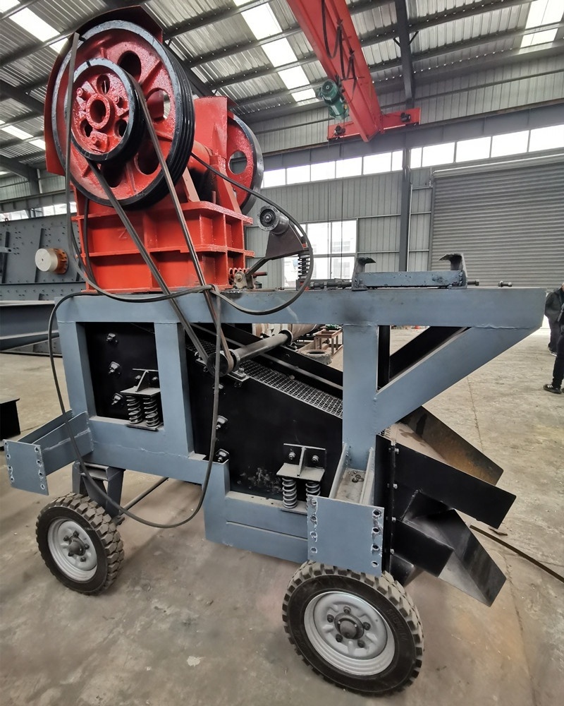 Mini 150x250 Sand Making Machine Rock Ore Cone Stone Diesel Jaw Crusher Price With Vibrating Screen