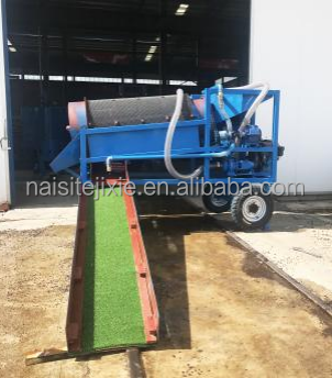 Small Scale 5-10 Tons Alluvial Gold Washing Plant Mobile Gold Mining Trommel Screen