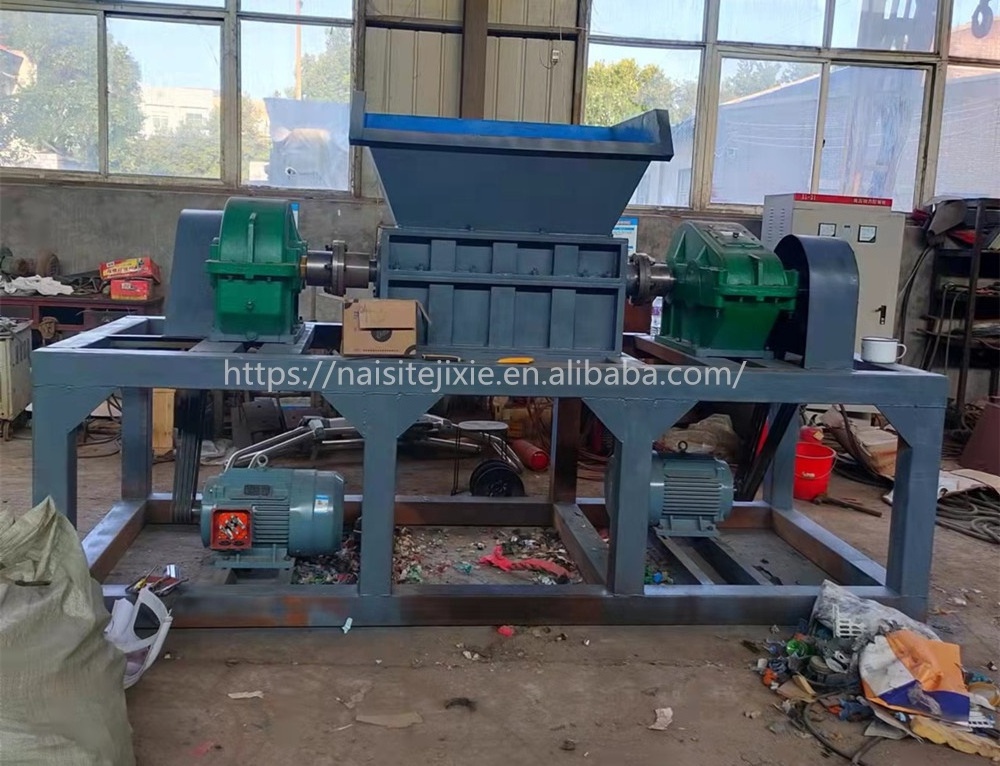 Cable Of Double Shaft Rubber Plastic Shredder Blades Machine Recycling