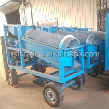 Small Scale 5-10 Tons Alluvial Gold Washing Plant Mobile Gold Mining Trommel Screen