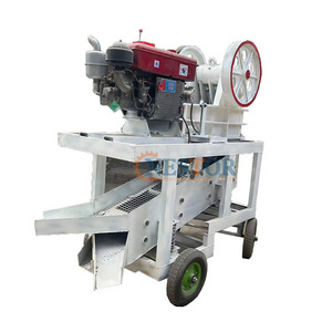 Mini 150x250 Sand Making Machine Rock Ore Cone Stone Diesel Jaw Crusher Price With Vibrating Screen