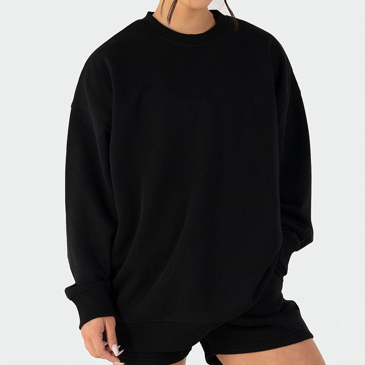 autumn baggy Half Raw Hem quarter Zip Pullover Crop Tops