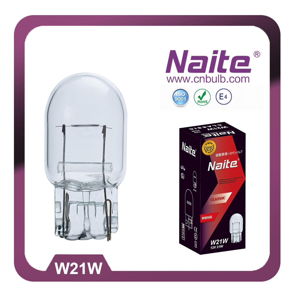 NAITE T20 7440 Miniature Bulb 7440 W21W 12V 21W Clear E-MARK Stop Light  auto lighting systerm