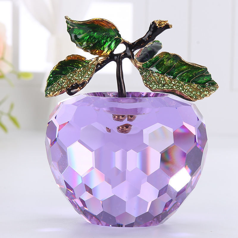 Hot Sale Crystal Apple Craft for Home Decoration