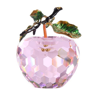 Hot Sale Crystal Apple Craft for Home Decoration