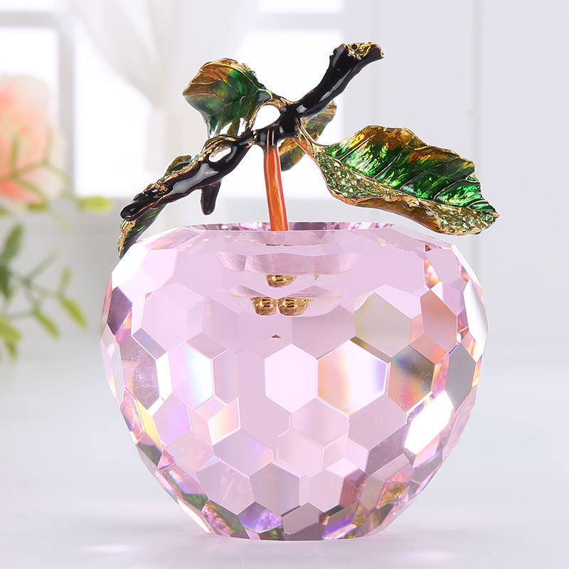 Hot Sale Crystal Apple Craft for Home Decoration