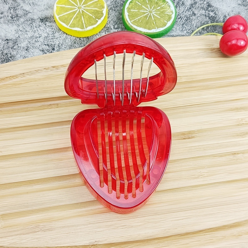 Strawberry Silcer Kitchen Gadgets Stainless Steel Strawberry Slicer Fruit Slicer