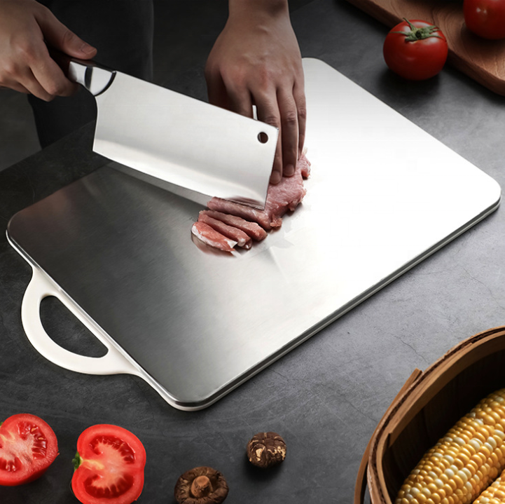 Multifunction Thickened 304 Stainless Steel Chopping Board Anti-mildew Double-sided Cutting Board