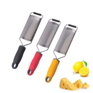 Small Kitchen Gadgets Useful Cheese Tool  Non-Slip Stainless Steel Cheese Grater With TPR Handle