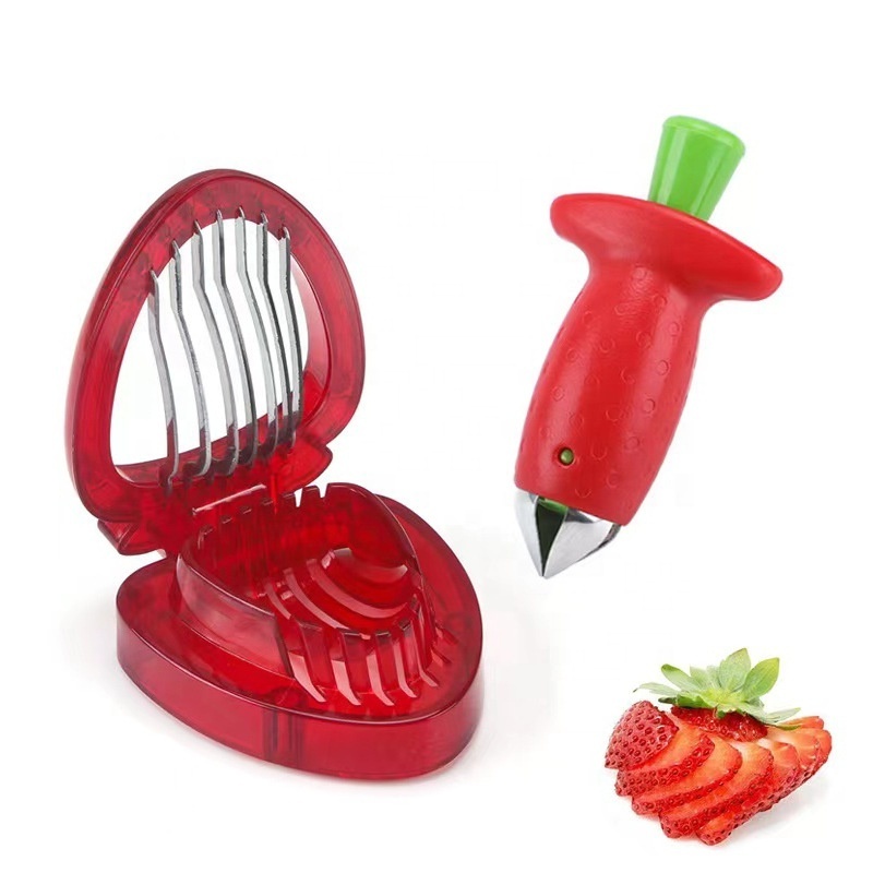 Strawberry Silcer Kitchen Gadgets Stainless Steel Strawberry Slicer Fruit Slicer