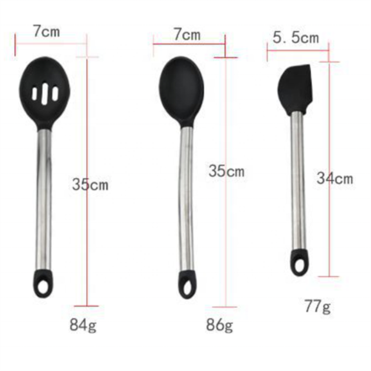 High Quality Household Utensil 11 PCS Kitchen Utensils Gadgets Stainless Steel Handle Kitchen Utensils From China