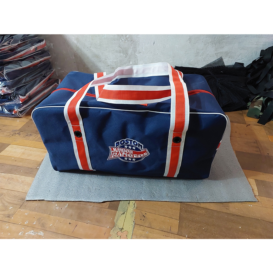 Custom Team Logo Embroidery Ice Hockey Bag Oxford Wear Resistant Water Proof Fabric Hockey Bags