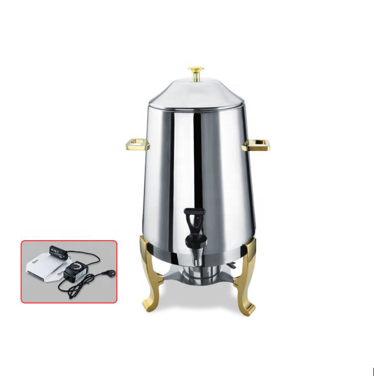 Commercial Food Grade Stainless Steel Percolate Coffee Maker Hot Water Urn for Catering 13L Coffee Maker Urn Dispenser With Tap