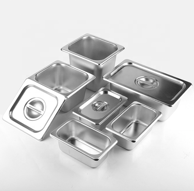 Insulated Gn 1/18 Gastronorm Pan Us Style Stainless Steel Various Size Pan Steam Table Ice Cream Food Container Pan Gn