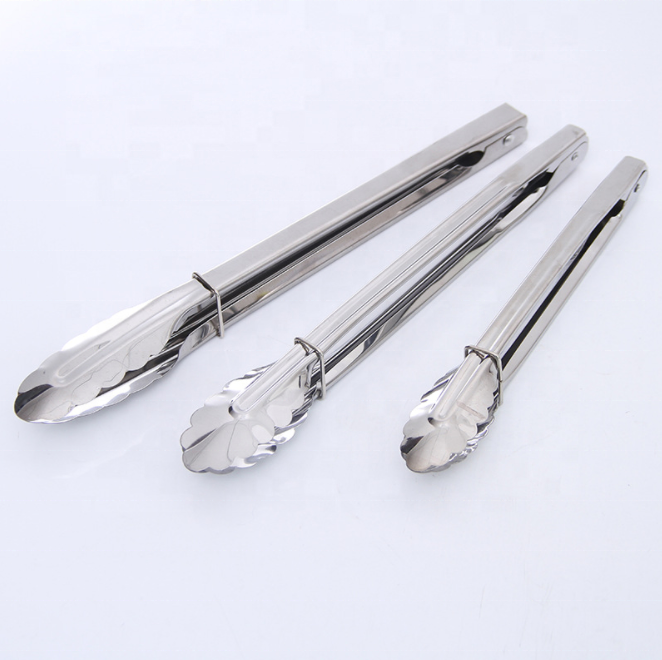 Stainless Steel Utility Food Mini Tongs Set Kitchen Metal Tongs Stainless Steel for Cooking Grilling Barbecue BBQ Serving Salad