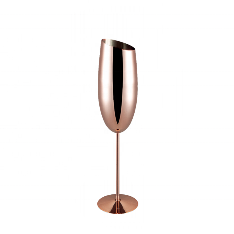 Stemless Wine Glasses Wholesale Copper Coupe Champagne Glasses Set Steel Vintage Martini Cocktail Glass Wine Goblet