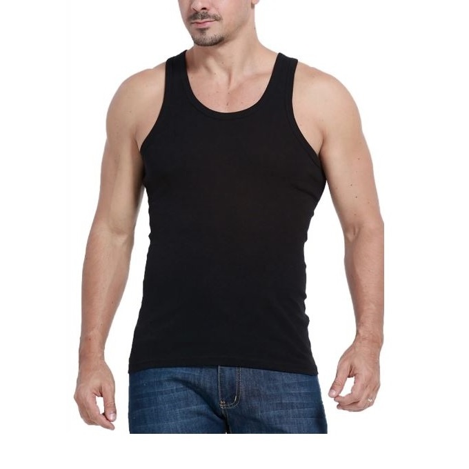 Elastic Ribbed Wife Beater 3xl Vest for Men Summer U Neck Plain Tank Top Sleeveless Wholesale Price Men's Tank Top From BD