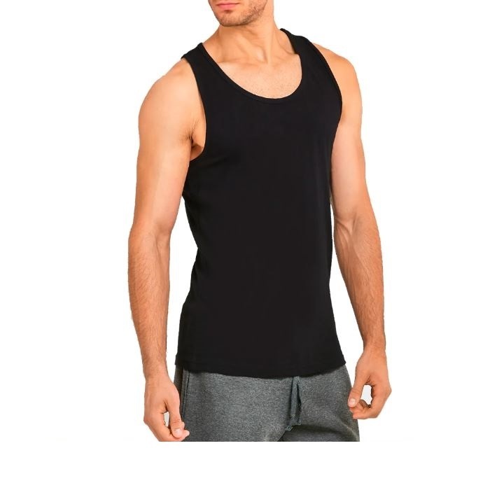 Elastic Ribbed Wife Beater 3xl Vest for Men Summer U Neck Plain Tank Top Sleeveless Wholesale Price Men's Tank Top From BD