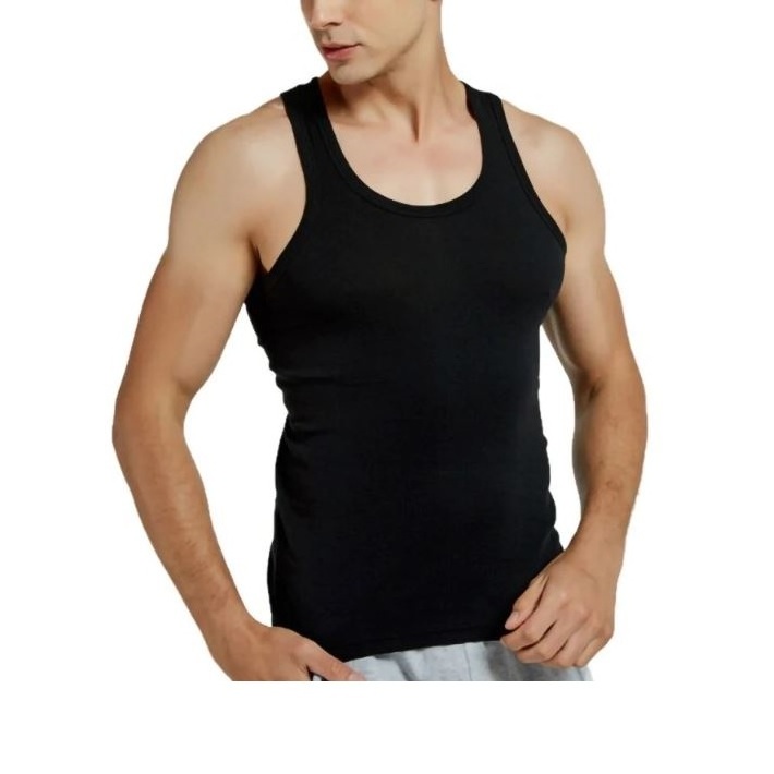 Elastic Ribbed Wife Beater 3xl Vest for Men Summer U Neck Plain Tank Top Sleeveless Wholesale Price Men's Tank Top From BD