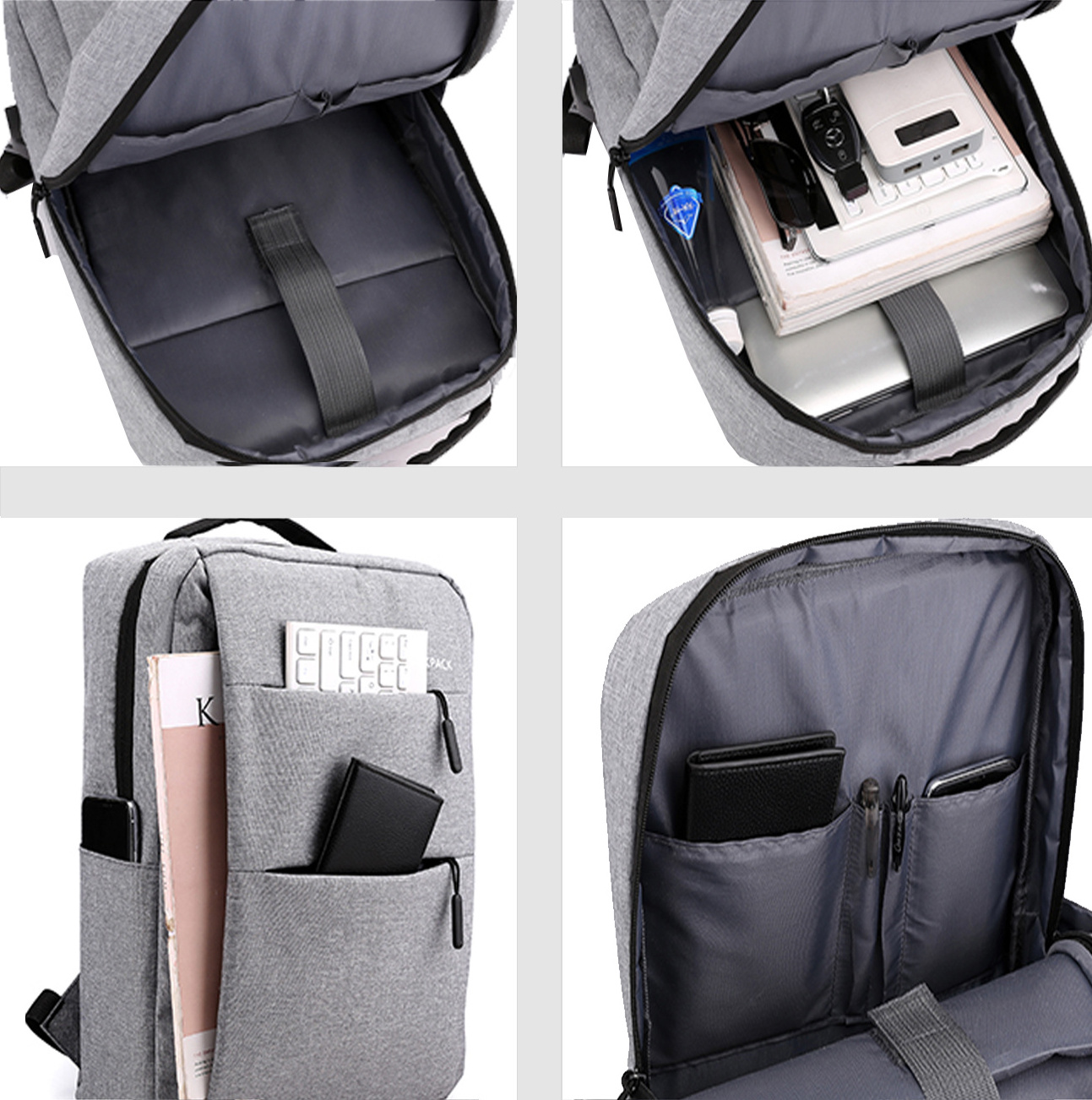 Computer Backpack For Travelling Men Laptop Backpack With Logo Usb Tsa Lock Mens Travel Business Laptop Usb Backpack Bags