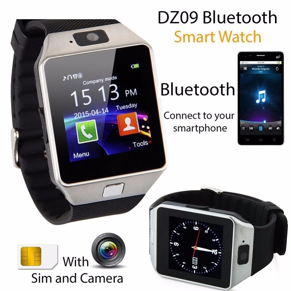 Hot Sale!!! Lady Wrist Smart Watch DZ09 With Camera Support SIM Card for Mobile Phones