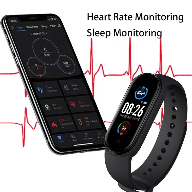 M5 magnetic Sports Smart Bracelet Wireless Music Fitness tracker band Watch Heart Rate Monitor Step Counter Blood Pressure