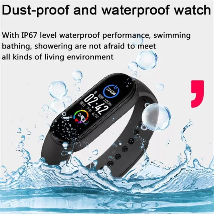 M5 magnetic Sports Smart Bracelet Wireless Music Fitness tracker band Watch Heart Rate Monitor Step Counter Blood Pressure