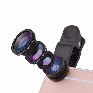 China suppliers wholesale universal custom logo 3 in 1 phone camera zoom lens cheap price clip smart phone lens for mobile phone