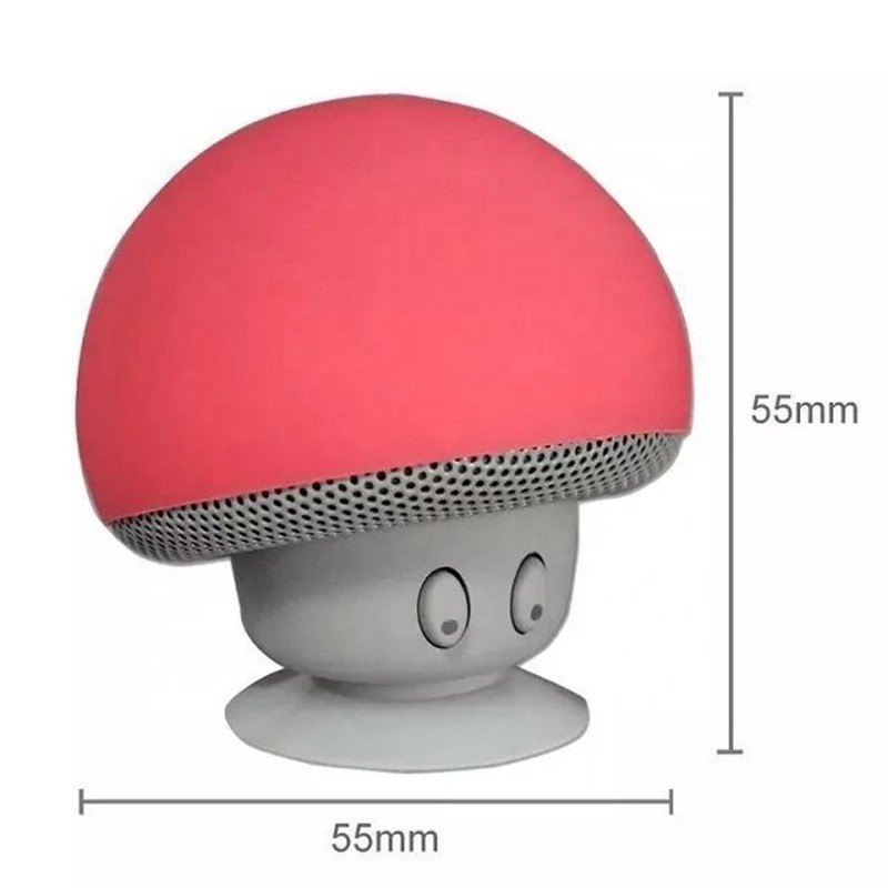 Mini Mushroom Wireless speaker with Mic Portable Waterproof Shower Stereo Subwoofer For Mobile Phone