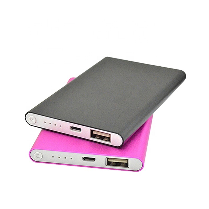 China factory ultra thin mini Power Bank External Battery mobile Charger wallet Powerbank  5000mah for iphone