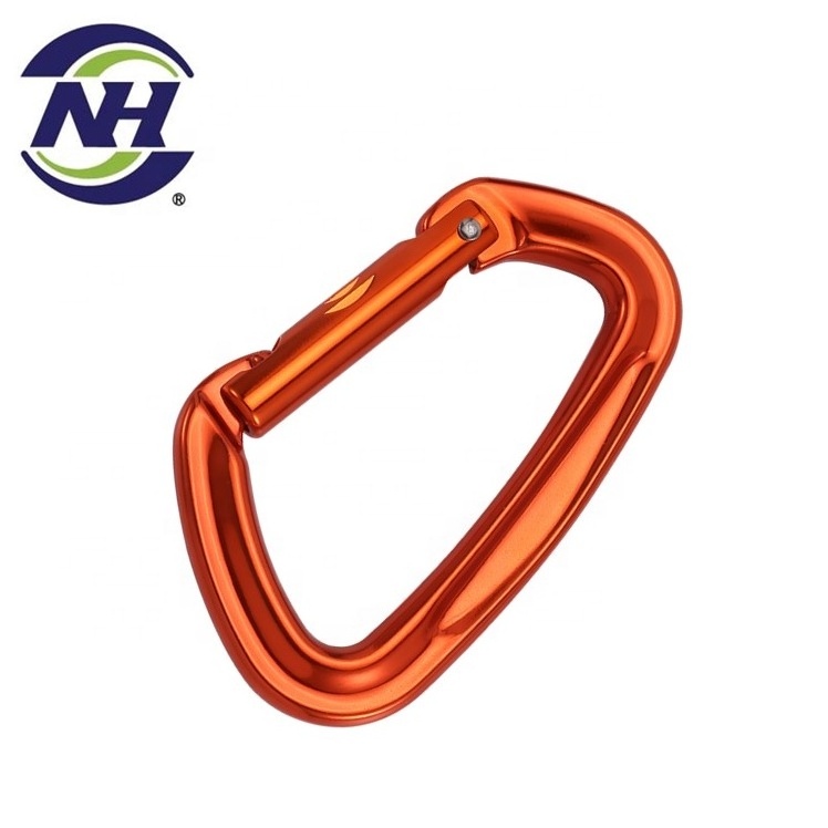 Straight gate anodize carabiner clip and hook