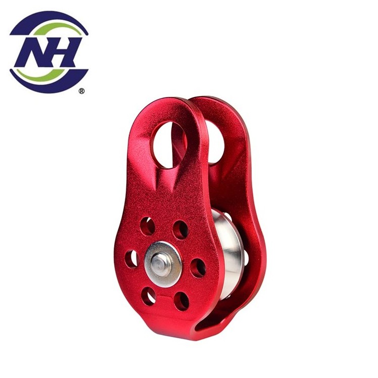 12mm 20kn round belt aluminium climbing pulley