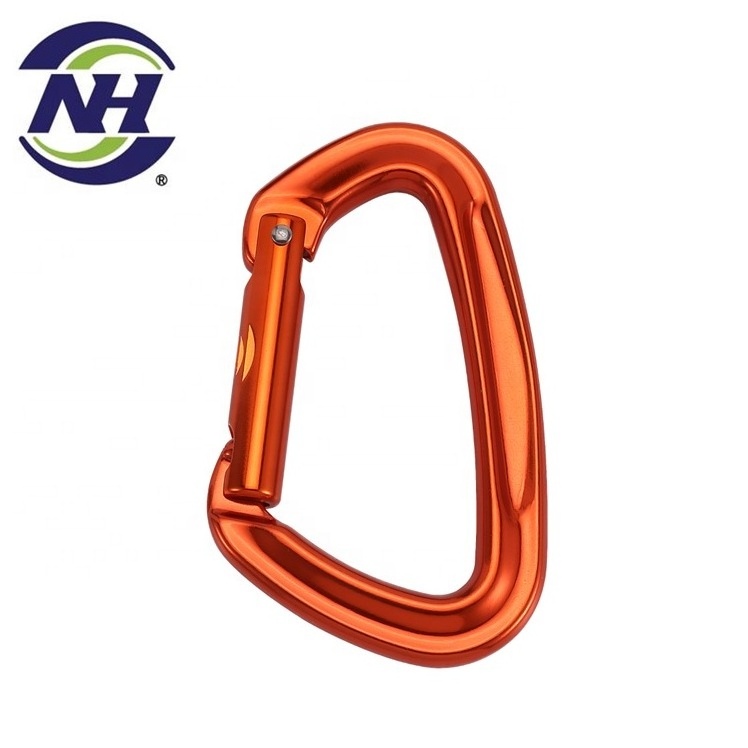 Straight gate anodize carabiner clip and hook