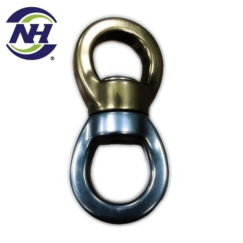 Safety double eye hooks 360 degree swing swivel