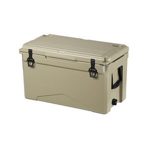 Popular Good Performance Rotomolded Lldep Pu Khaki Food Drink Mini Square Cooler Box With Lock