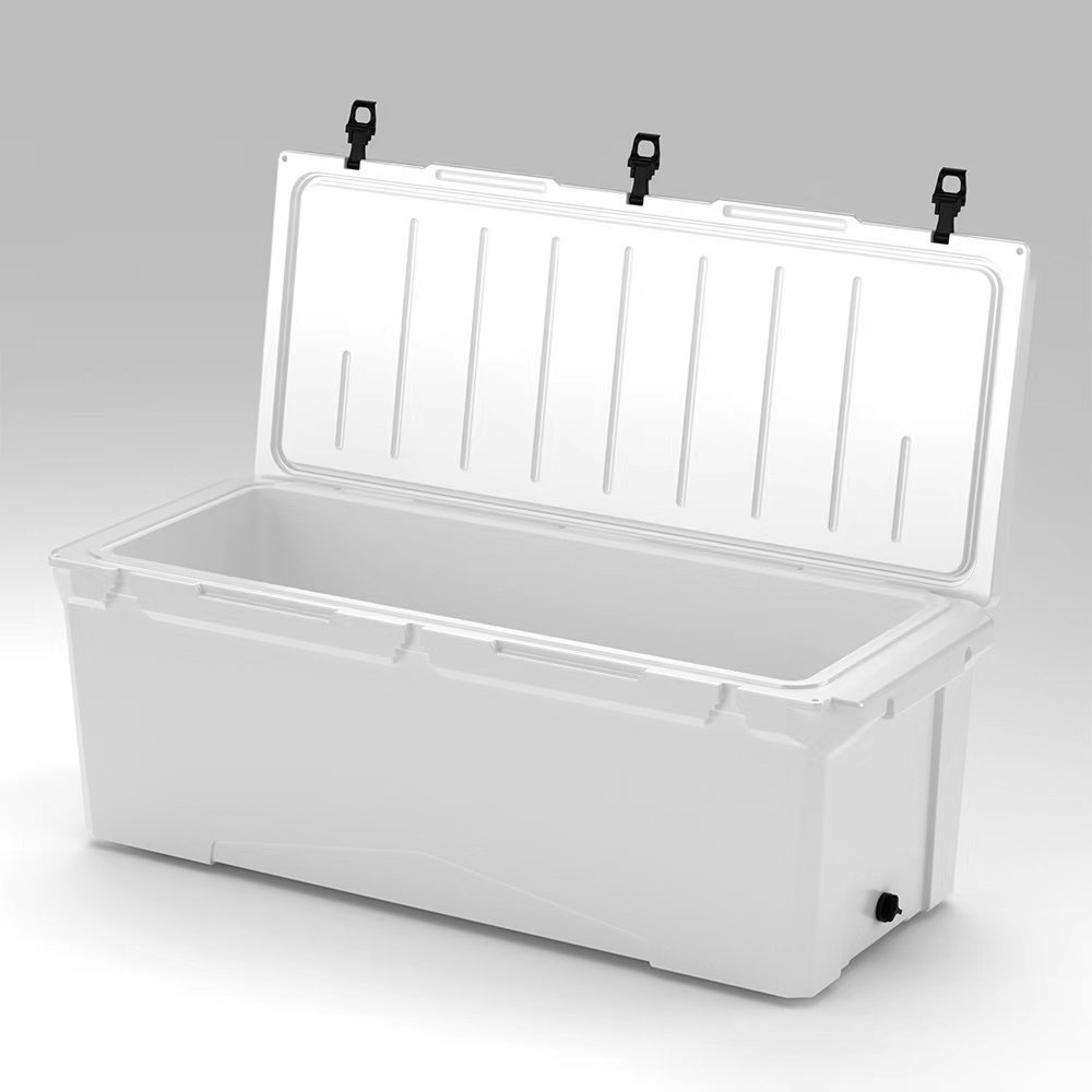 Customized 240L long Time Insulation Large Size Fishing Ice Cooler Box Rotomolded Chilly Bin For Ice