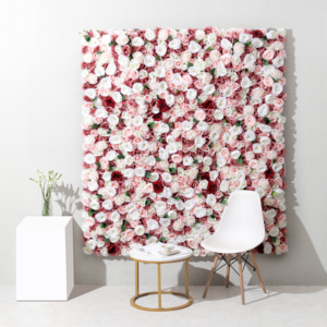 Wedding Event Floral Artificial Rose Flower Wall And Dahlia Flower Wall For Garden Backdrop For  Party Decoration