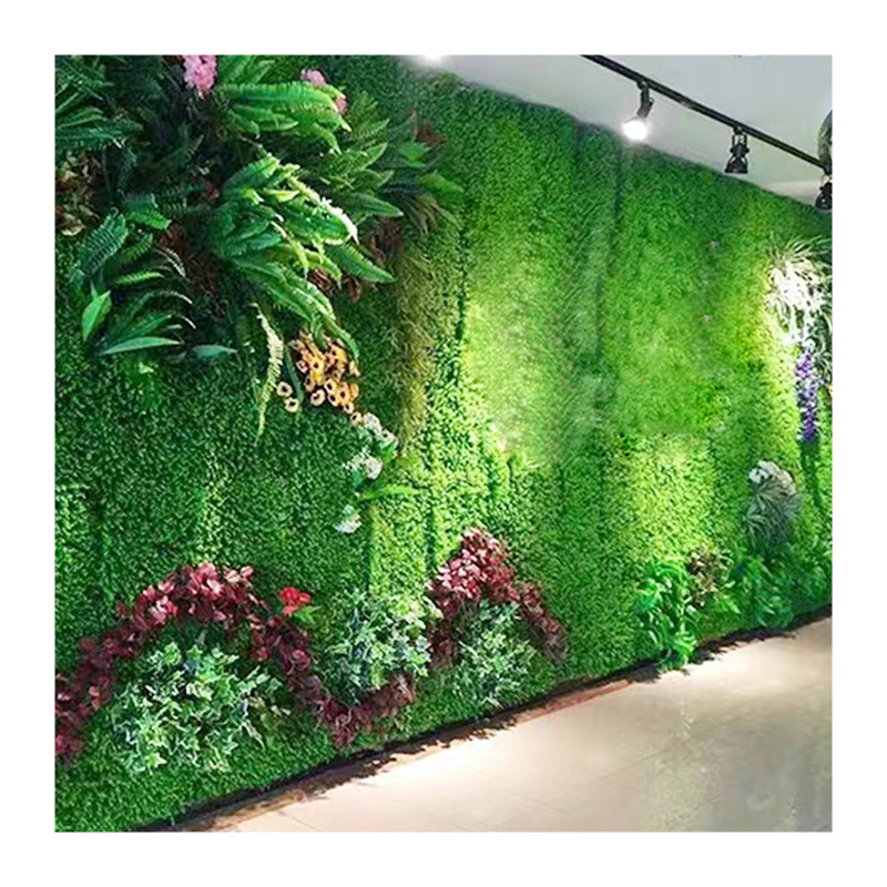 P192 Anti-UV Plastic Boxwood Panels Hedge Backdrop Panels Artificial Plant Grass Wall for indoor