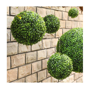 Q39B Garden Supplies Greenery Decorative Artificial Green Leaf Topiary Grass Ball for Wedding Party Decor