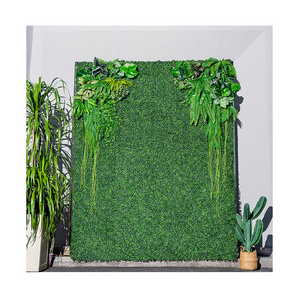 B001 Wedding Supplies Birthday Plant Hedge Artificial Leaf Background With Iron Stand for Baby Shower Wall Decor