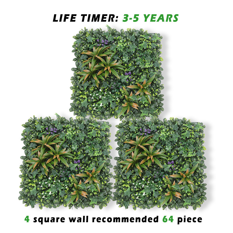 P192 Anti-UV Plastic Boxwood Panels Hedge Backdrop Panels Artificial Plant Grass Wall for indoor