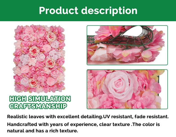 Wedding Event Floral Artificial Rose Flower Wall And Dahlia Flower Wall For Garden Backdrop For  Party Decoration