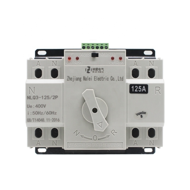 AC ATS Single Phase 2 Phase Automatic Transfer Switch Workable for Both Auto and Manual 125a