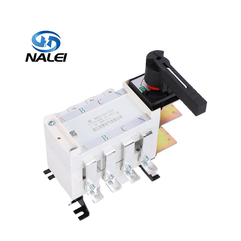 Dual Power Side operation load Isolator switch 380V DC disconnector switch 63a 100a 400A dc manual transfer switch for generator