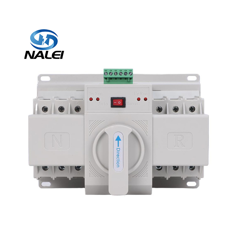 single phase double Power Automatic Manual transfer Switch 2P 63A ATSE Changeover Switching Automatic Transfer Switch