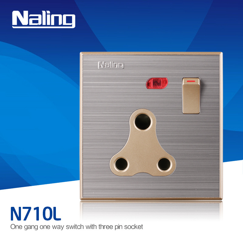 Naling New type 13A Multi 3 pin Electrical Switch Socket